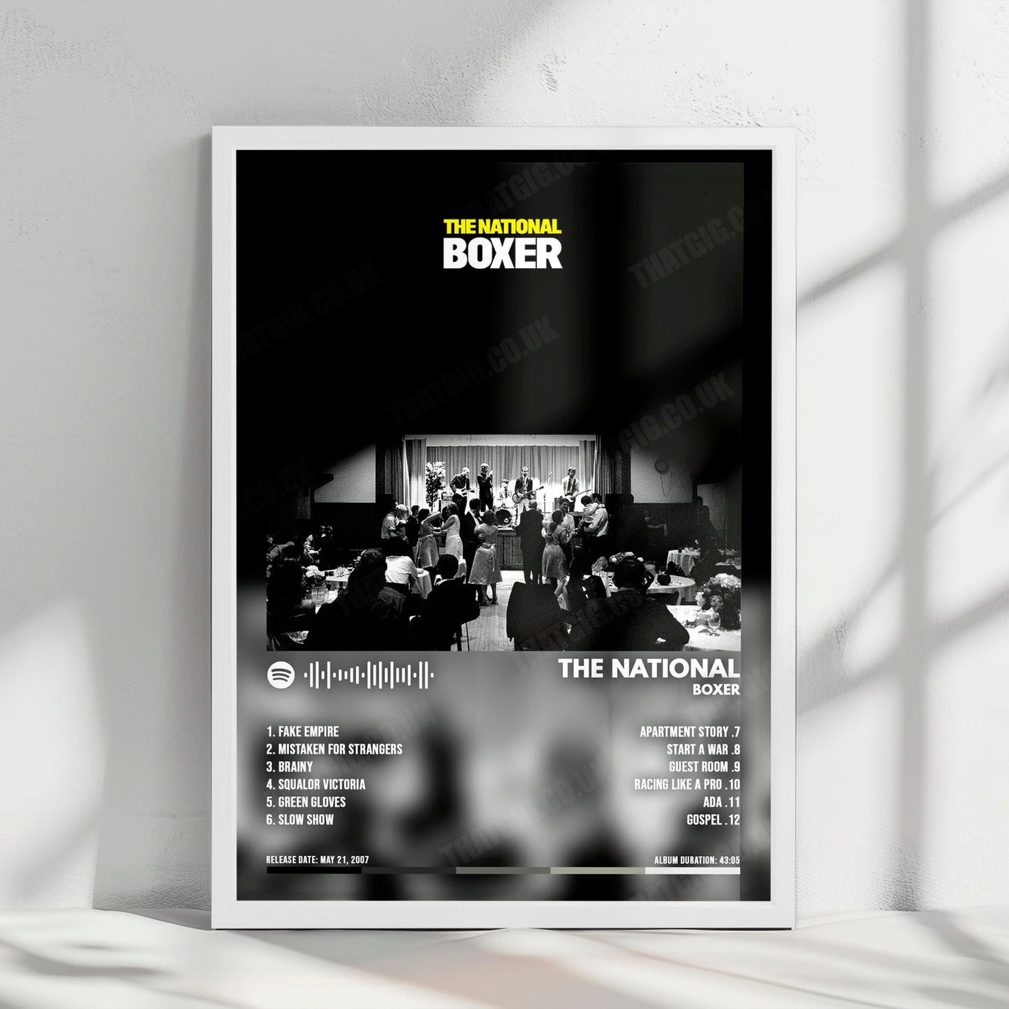 The National "Boxer " Album Cover Poster - with Complete Tracklist