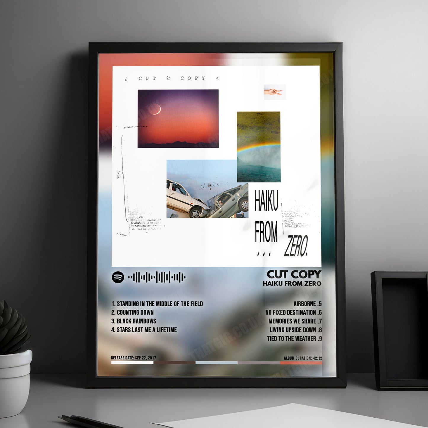 Cut Copy "Haiku From Zero" Album Cover Poster - with Complete Tracklist