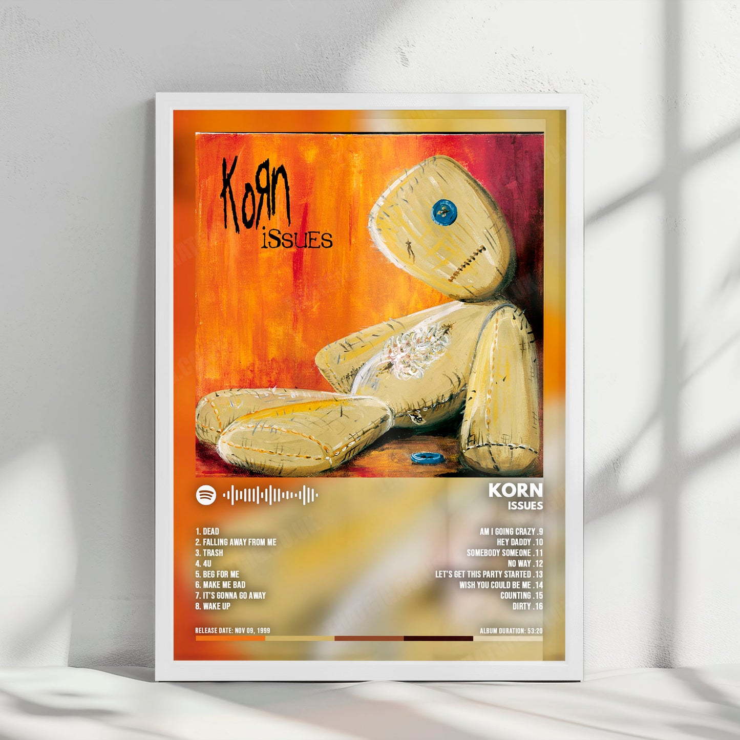 Korn "Issues " Album Cover Poster - with Complete Tracklist
