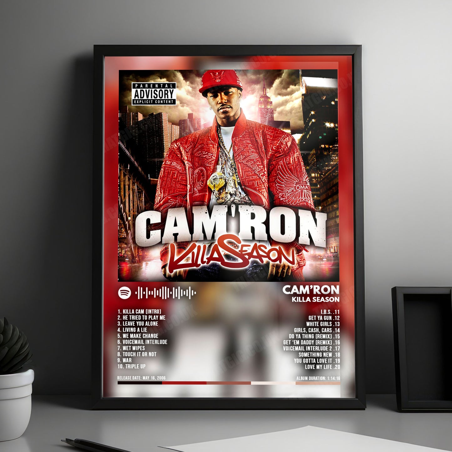 Camron "Killa Season" Album Cover Poster - with Complete Tracklist