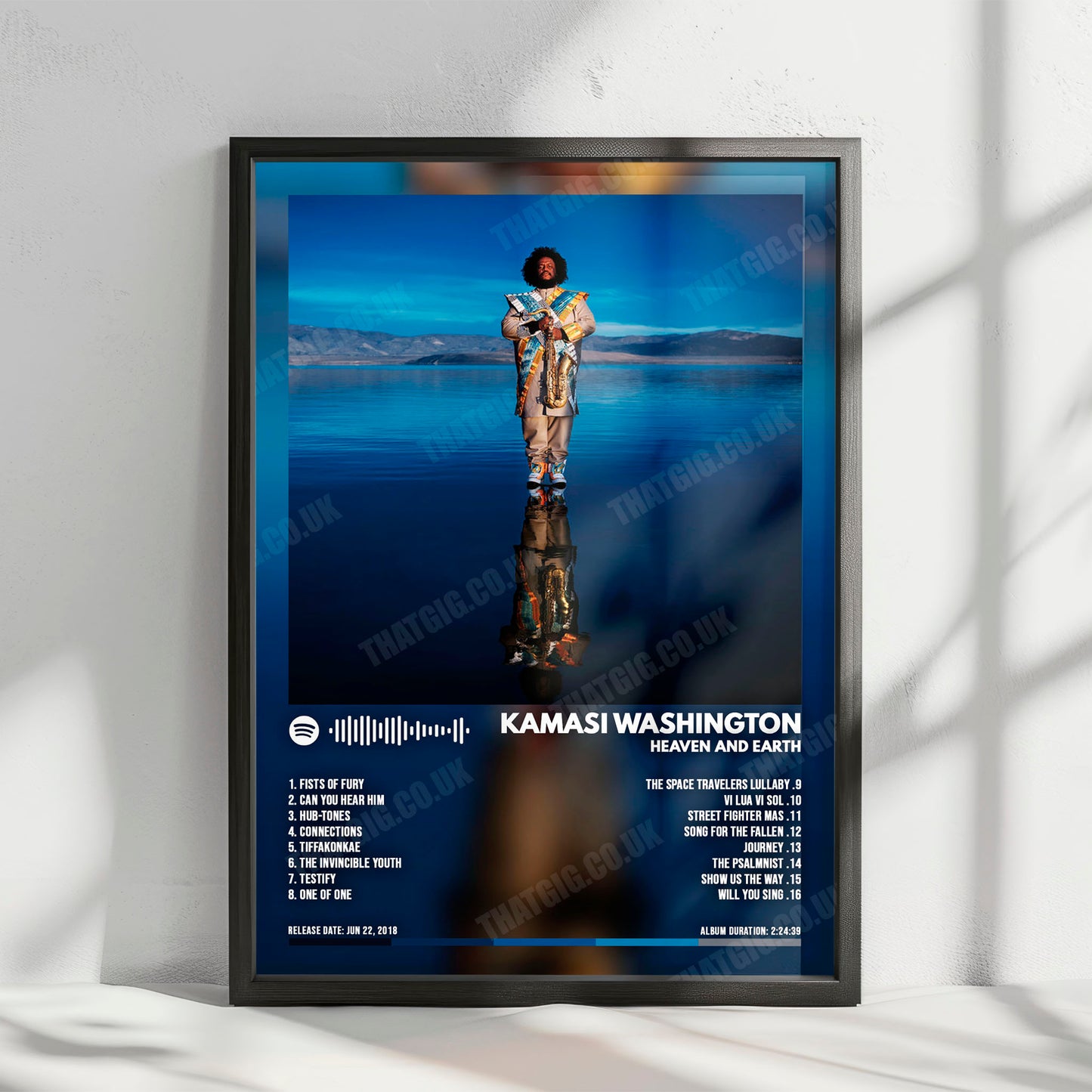 Kamasi Washington "Heaven and Earth" Album Cover Poster - with Complete Tracklist