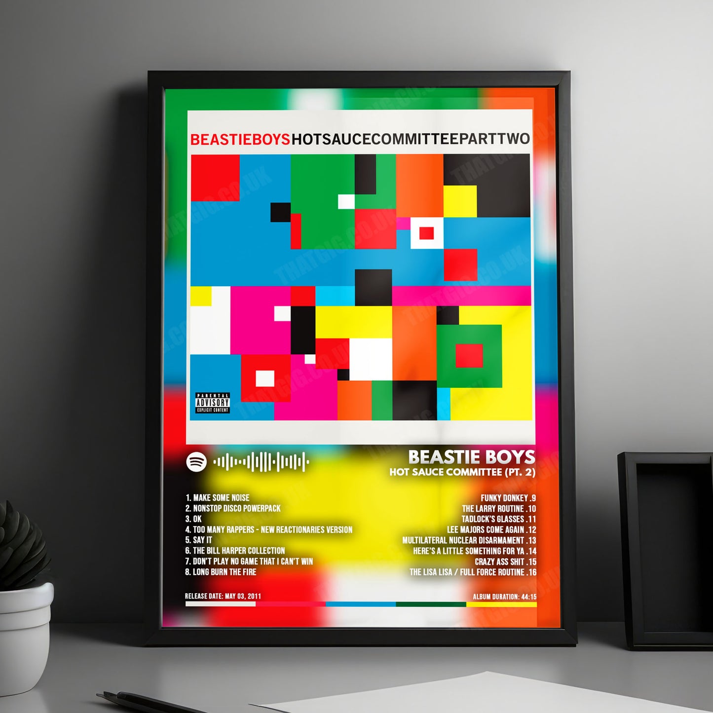 Beastie Boys "Hot Sauce Committee (Pt. 2)" Album Cover Poster - with Complete Tracklist