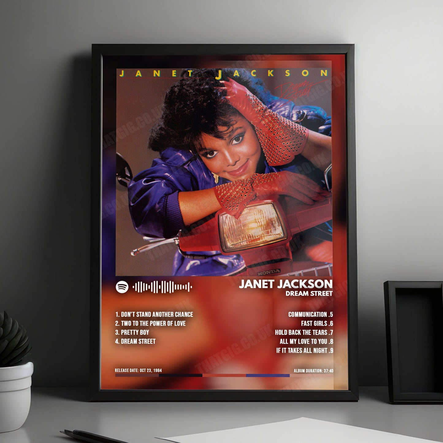 Janet Jackson "Dream Street" Album Cover Poster - with Complete Tracklist