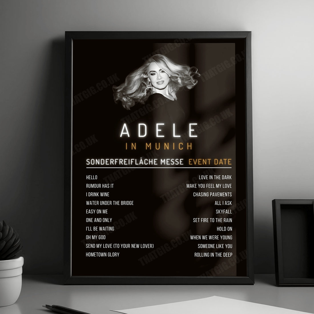 Adele Setlist Posters UK – Relive the '30' Tour in Print