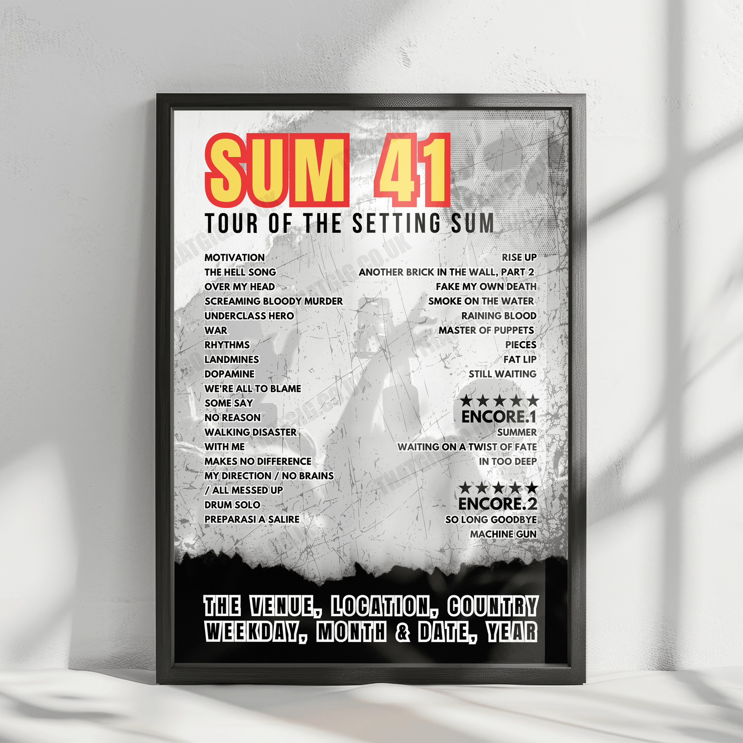 SUM 41 Memorabilia - That Gig