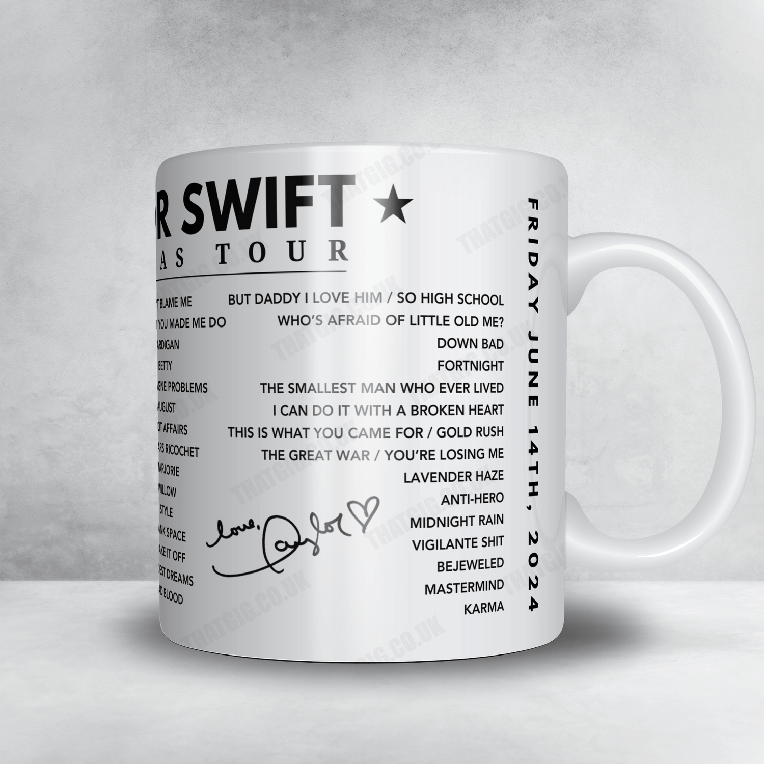 Taylor Swift Mugs - That Gig