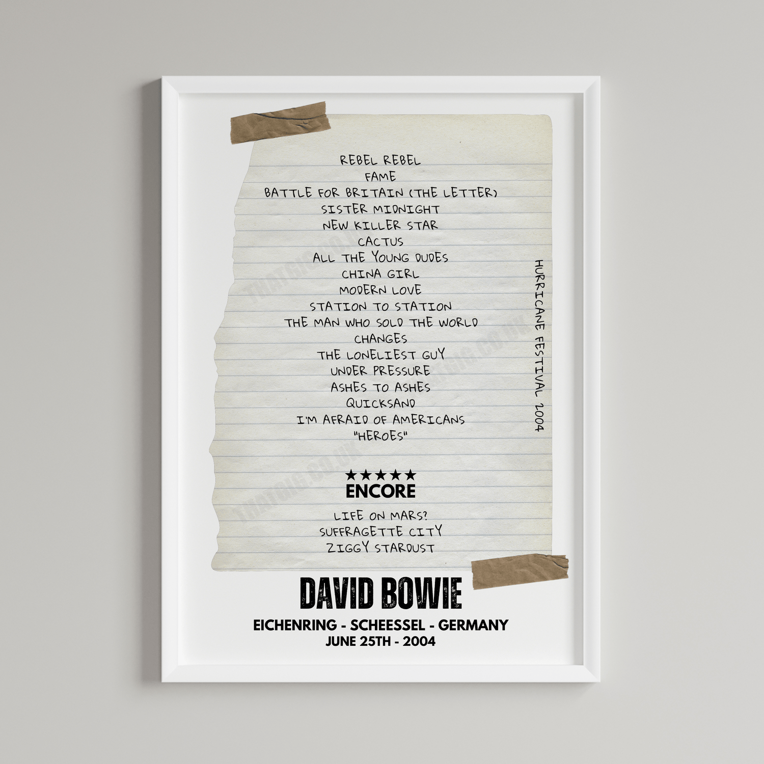 Retro Setlists
