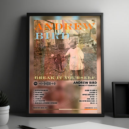 Andrew Bird "Break It Yourself" Album Cover Poster - with Complete Tracklist