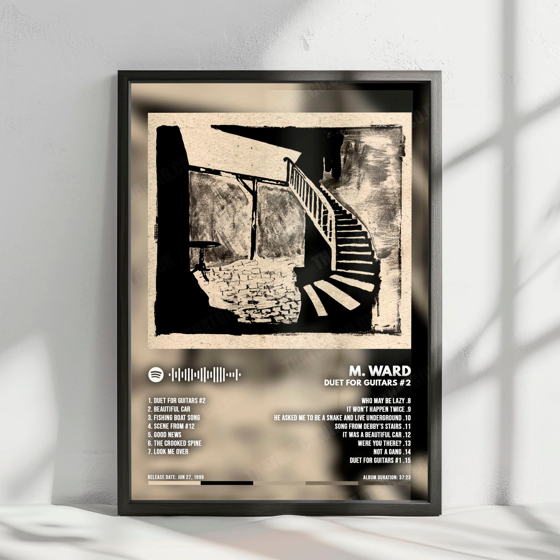 M. Ward "Duet For Guitars #2" Album Cover Poster - with Complete Tracklist