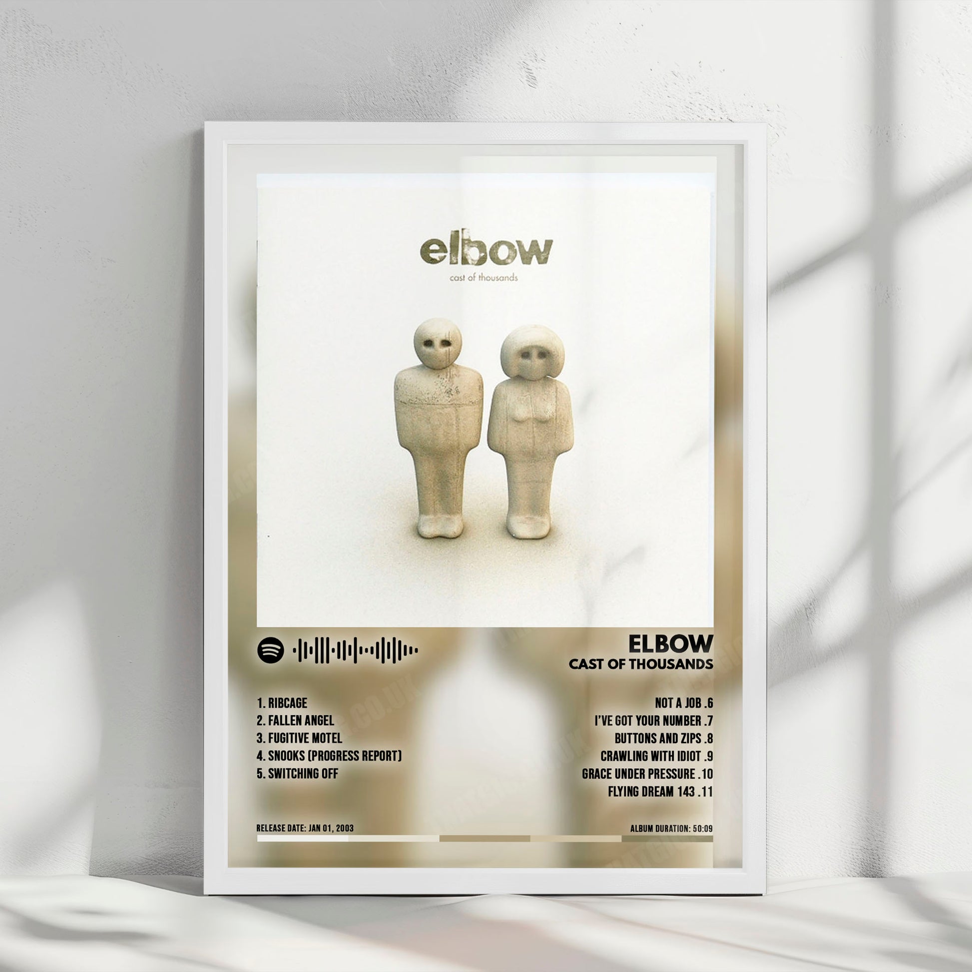 Elbow "Cast Of Thousands" Album Cover Poster - with Complete Tracklist