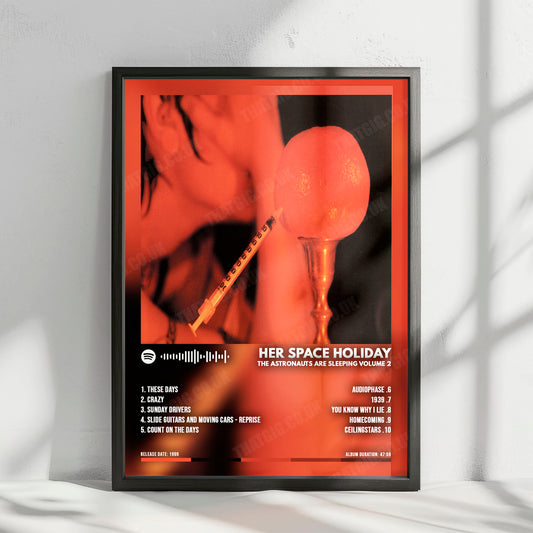 Her Space Holiday "The Astronauts are Sleeping Volume 2" Album Cover Poster - with Complete Tracklist