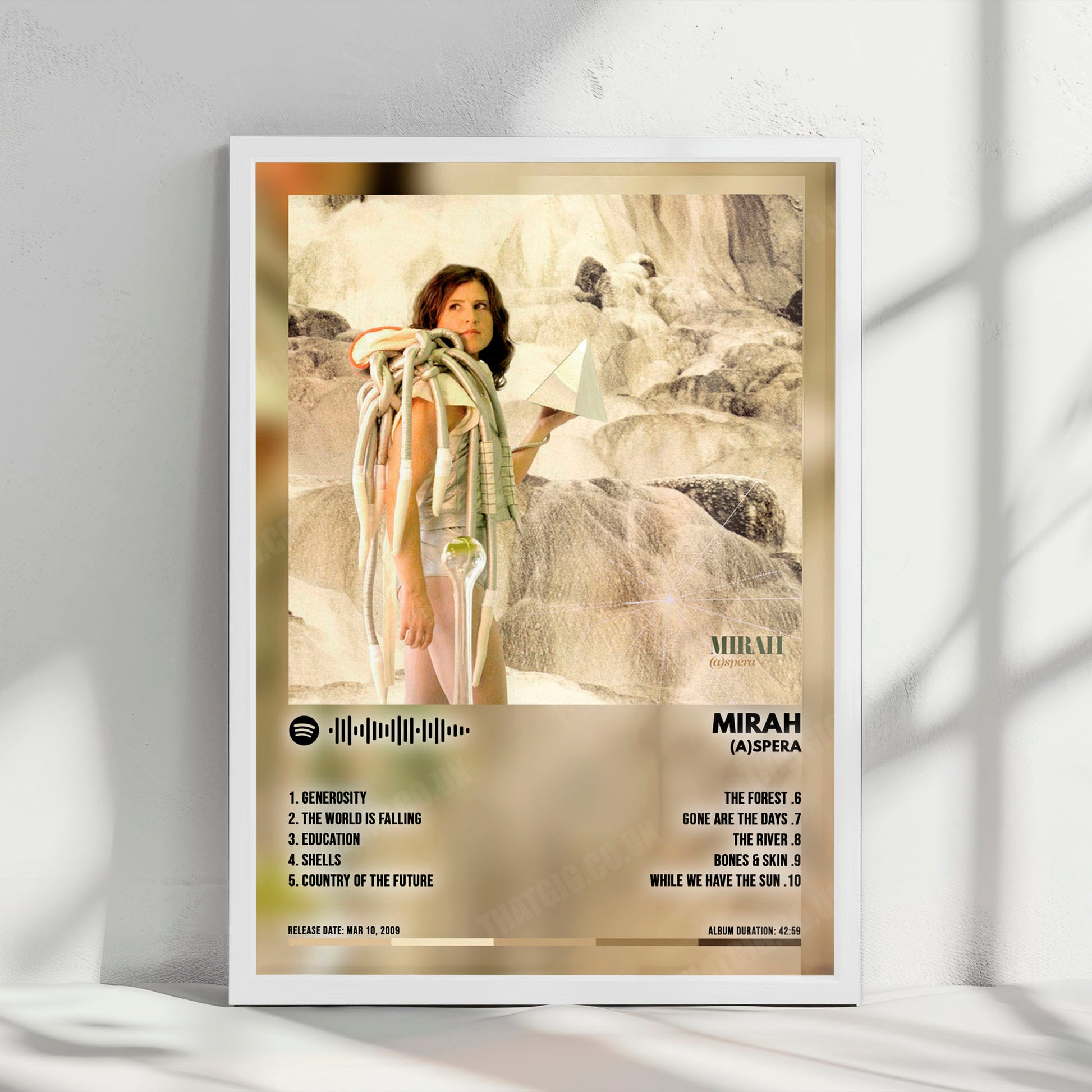 Mirah "(A)SPERA" Album Cover Poster - with Complete Tracklist