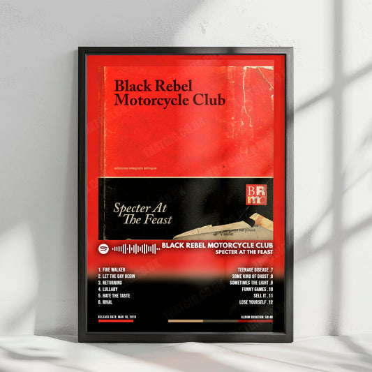 Black Rebel Motorcycle Club "Specter at the Feast" Album Cover Poster - with Complete Tracklist