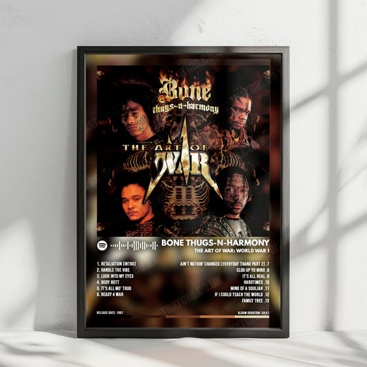 Bone Thugs-N-Harmony "The Art of War World War 1" Album Cover Poster - with Complete Tracklist