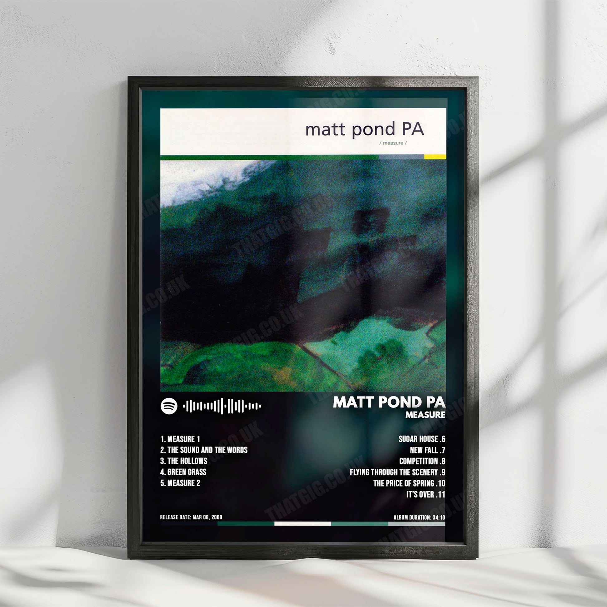 Matt Pond PA "Measure" Album Cover Poster - with Complete Tracklist