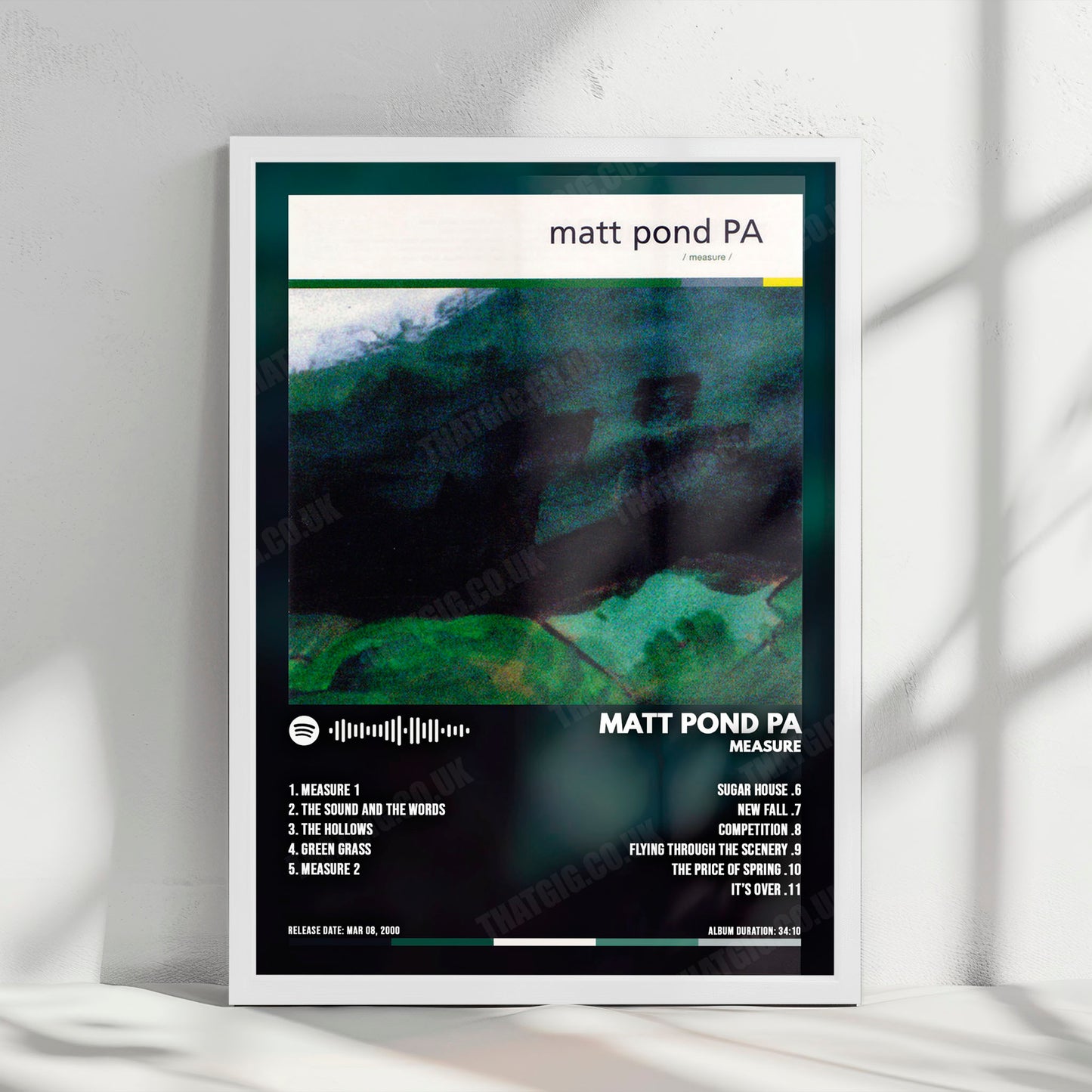 Matt Pond PA "Measure" Album Cover Poster - with Complete Tracklist