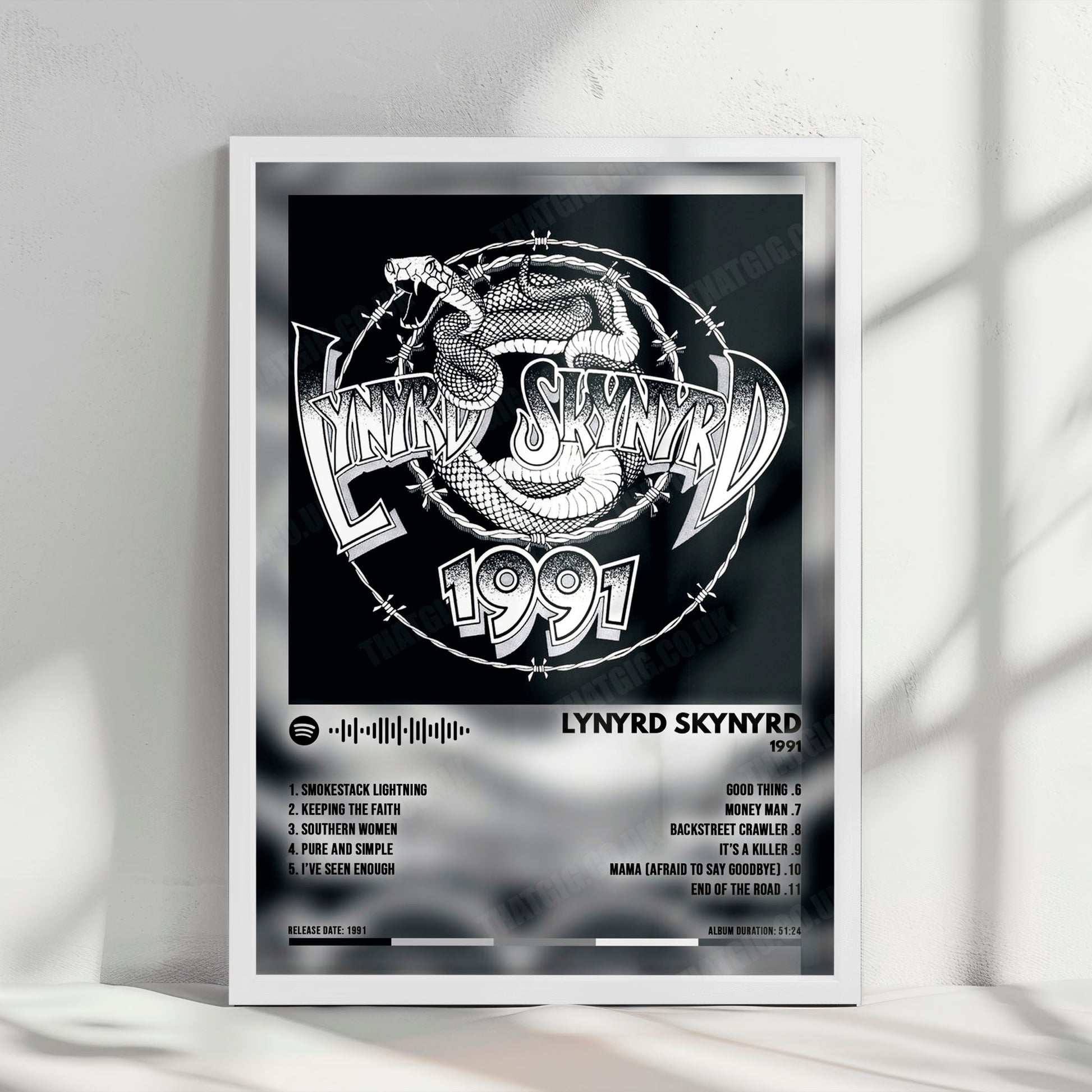 Lynyrd Skynyrd "1991" Album Cover Poster - with Complete Tracklist