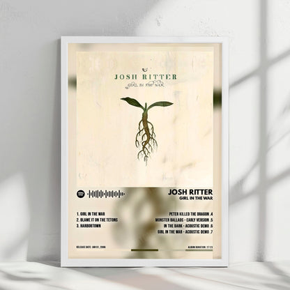 Josh Ritter "Girl In The War" Album Cover Poster - with Complete Tracklist