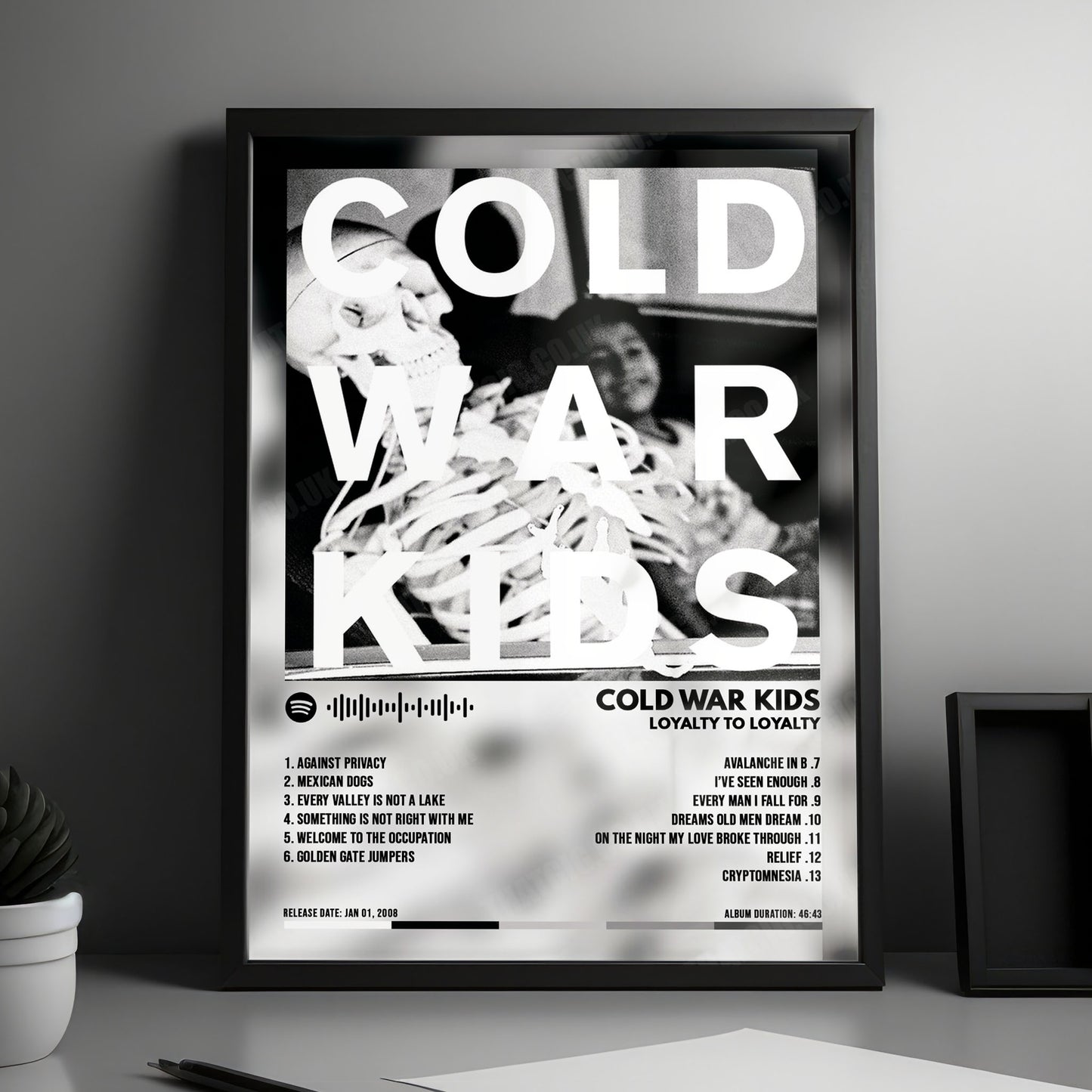 Cold War Kids "Loyalty To Loyalty" Album Cover Poster - with Complete Tracklist
