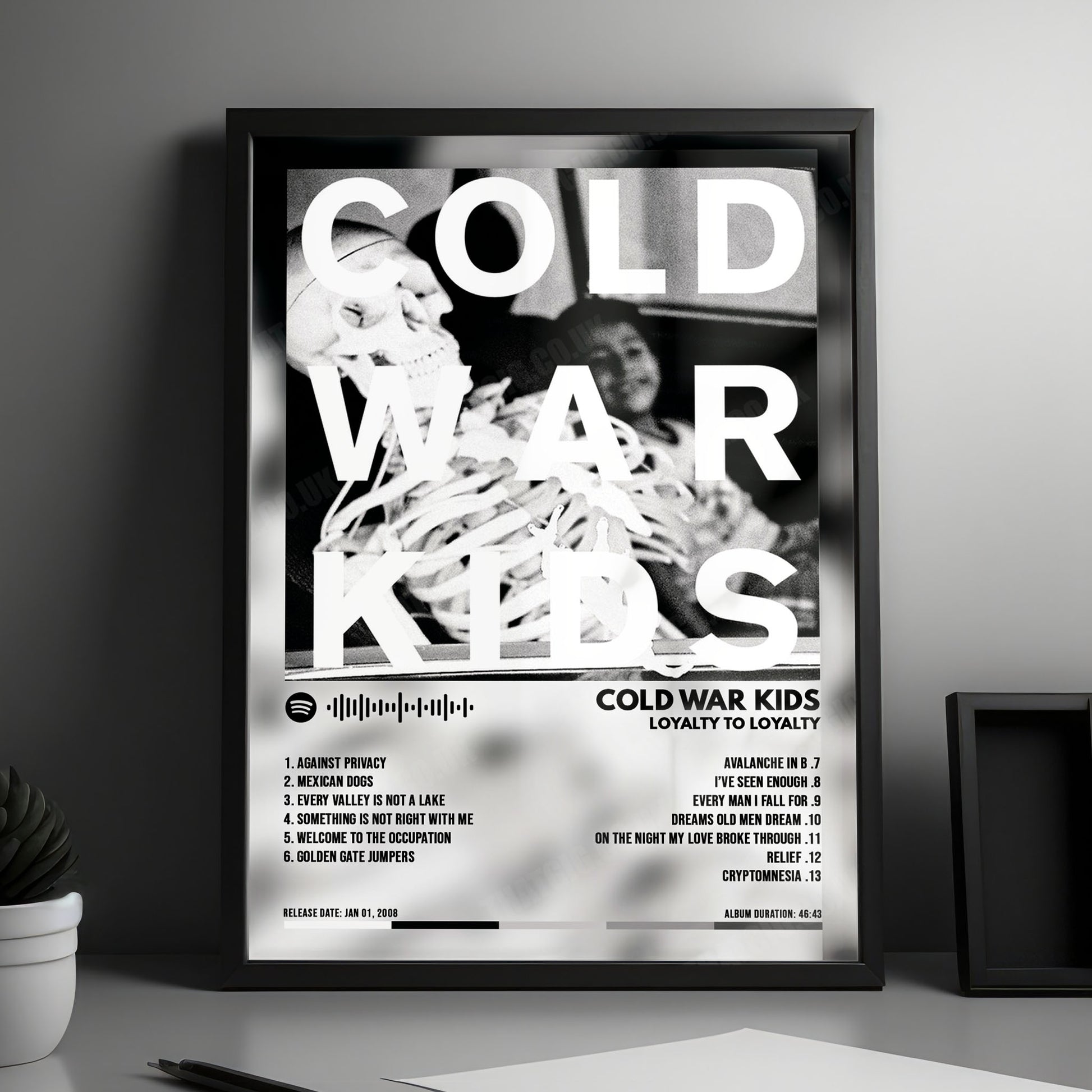 Cold War Kids "Loyalty To Loyalty" Album Cover Poster - with Complete Tracklist