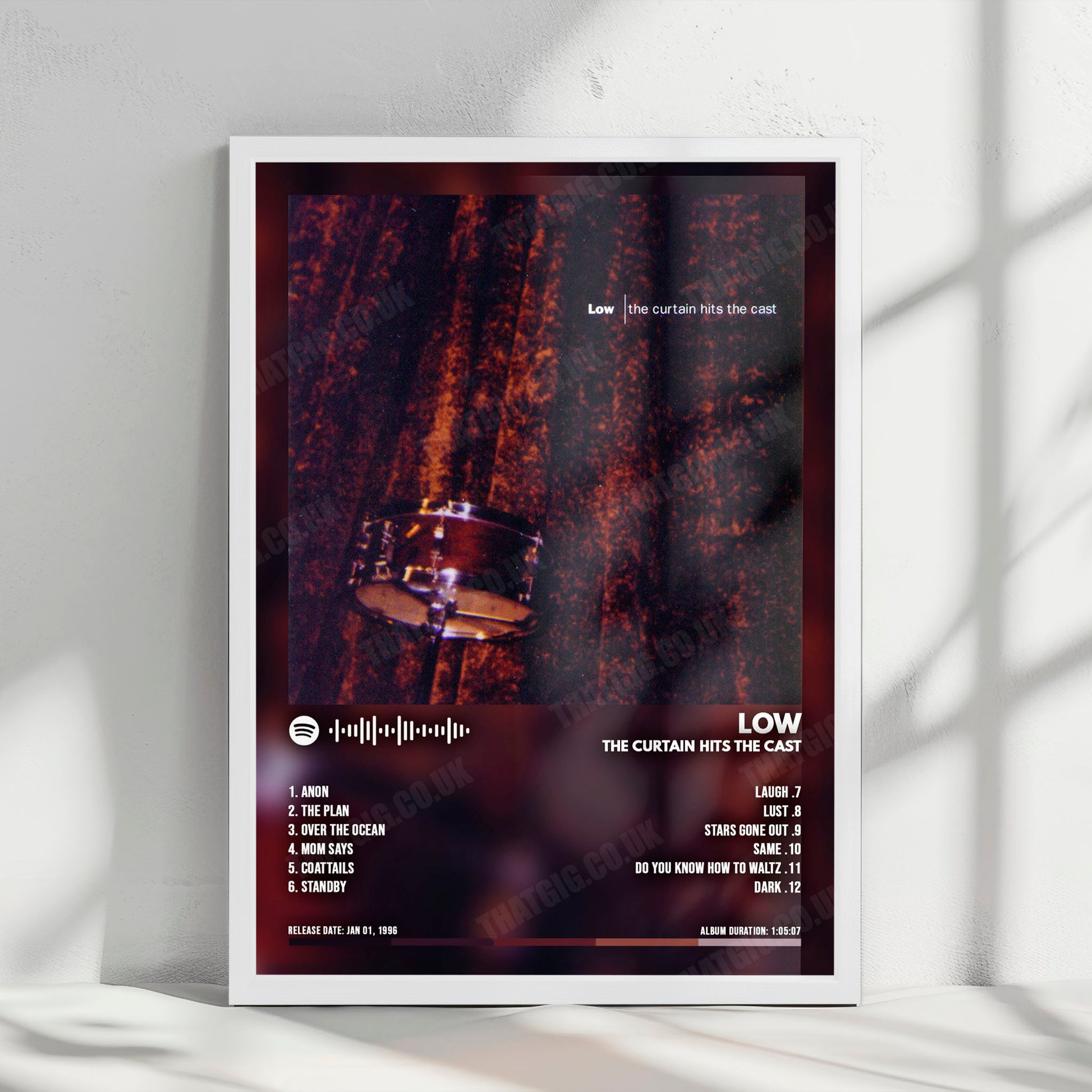 Low "The Curtain Hits The Cast" Album Cover Poster - with Complete Tracklist