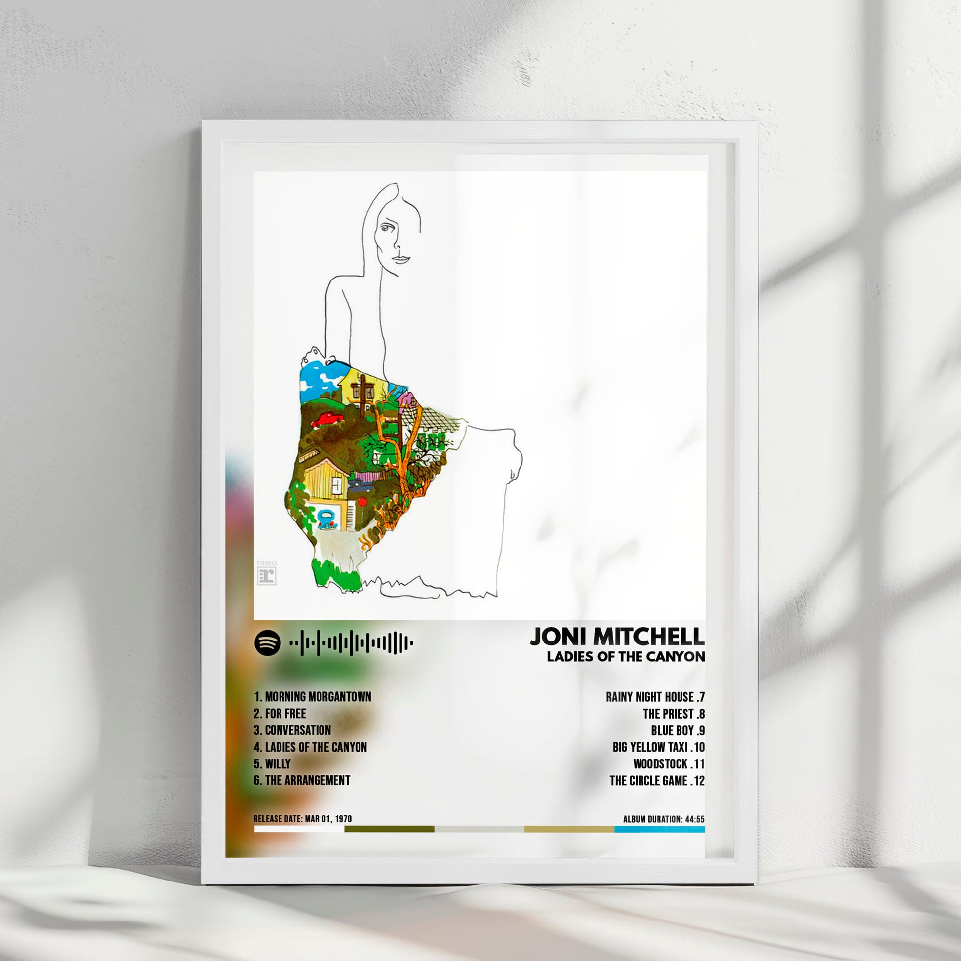 Joni Mitchell "Ladies of the Canyon" Album Cover Poster - with Complete Tracklist