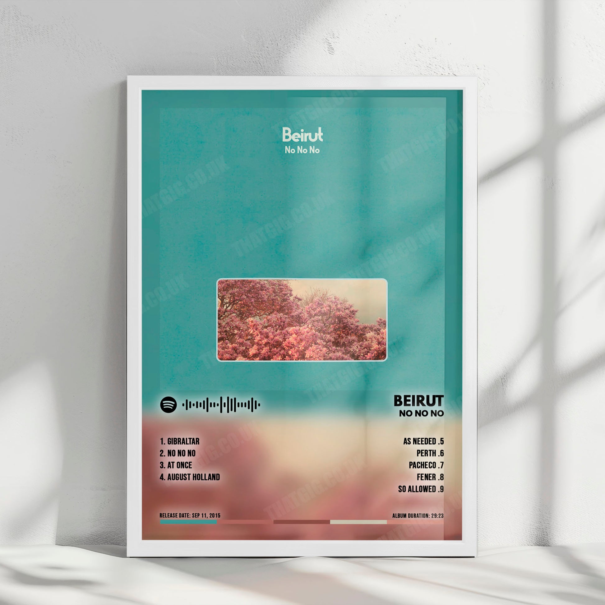 Beirut "No No No" Album Cover Poster - with Complete Tracklist