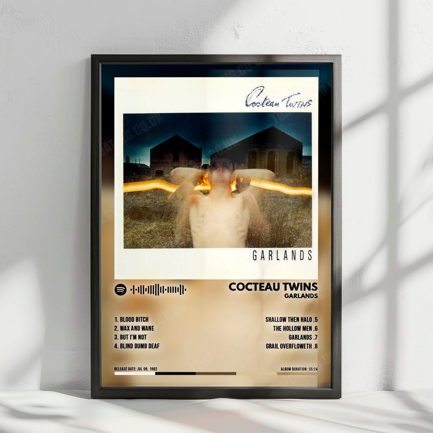 Cocteau Twins "Garlands" Album Cover Poster - with Complete Tracklist