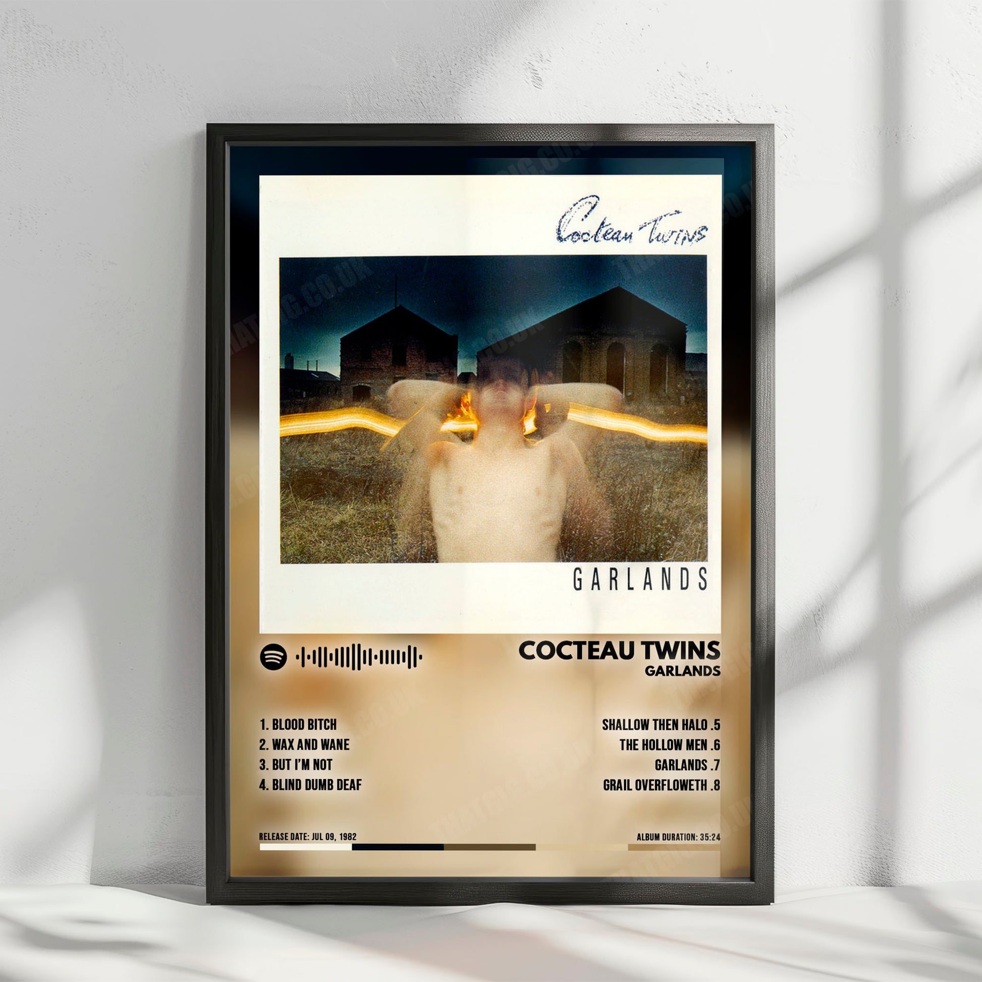 Cocteau Twins "Garlands" Album Cover Poster - with Complete Tracklist