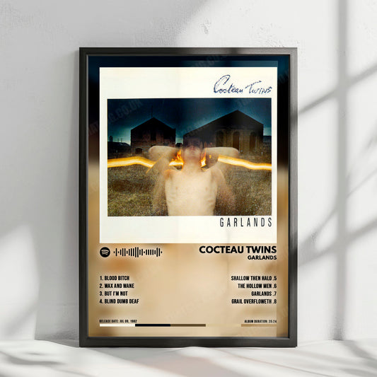 Cocteau Twins "Garlands" Album Cover Poster - with Complete Tracklist