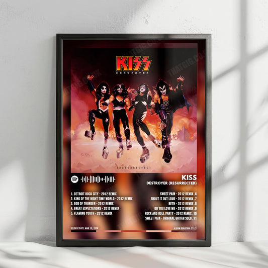 KISS "Destroyer (Resurrected)" Album Cover Poster - with Complete Tracklist