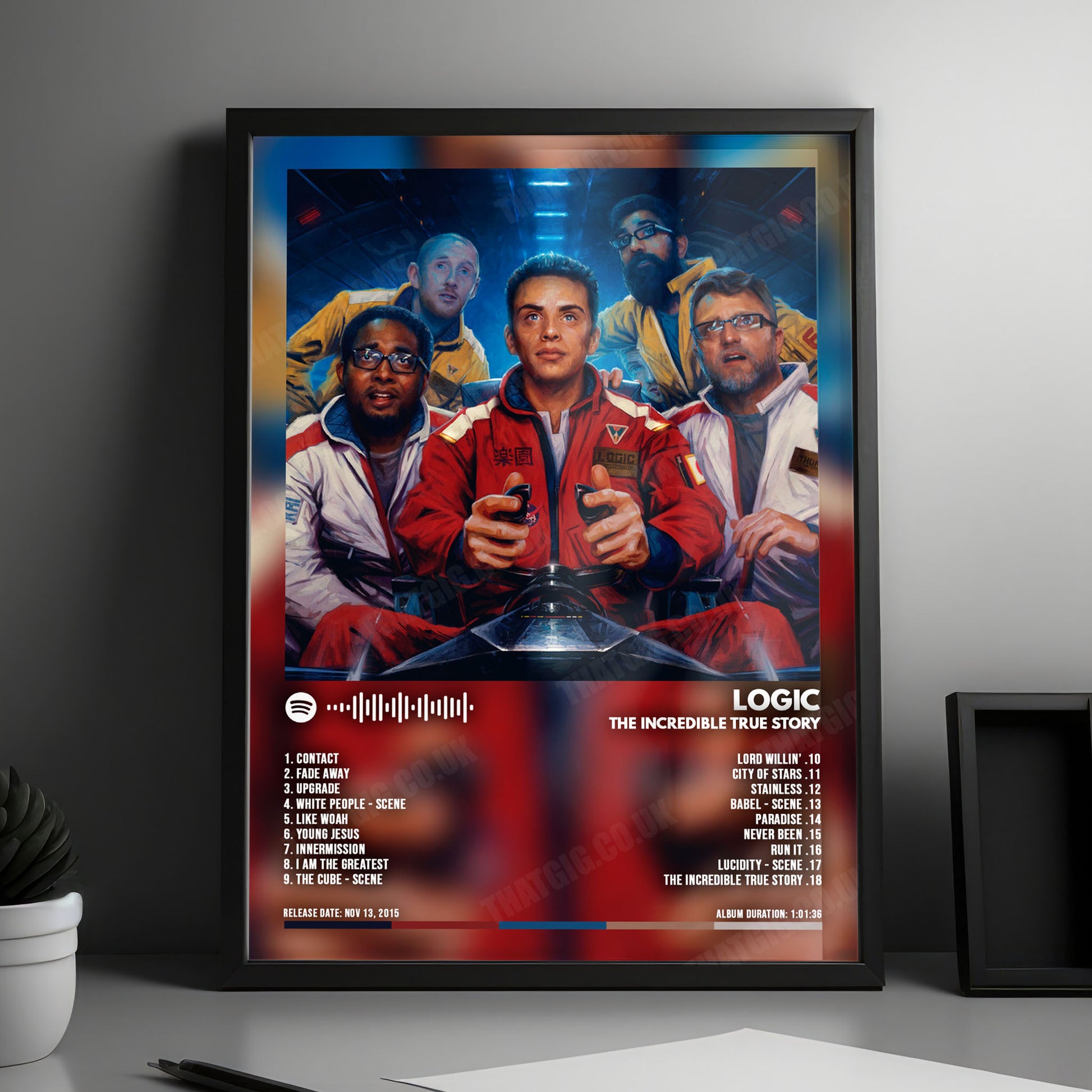 Logic "The Incredible True Story" Album Cover Poster - with Complete Tracklist