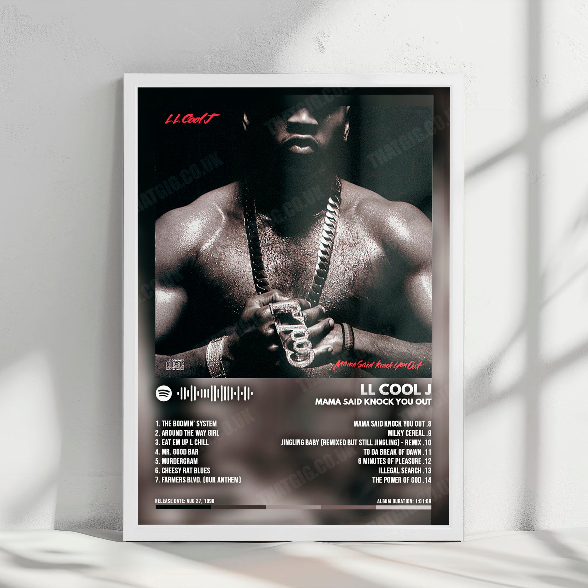 LL Cool J "Mama Said Knock You Out" Album Cover Poster - with Complete Tracklist