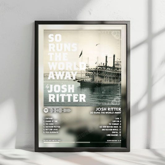 Josh Ritter "So Runs The World Away" Album Cover Poster - with Complete Tracklist