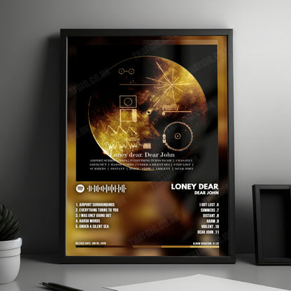 Loney Dear "Dear John" Album Cover Poster - with Complete Tracklist