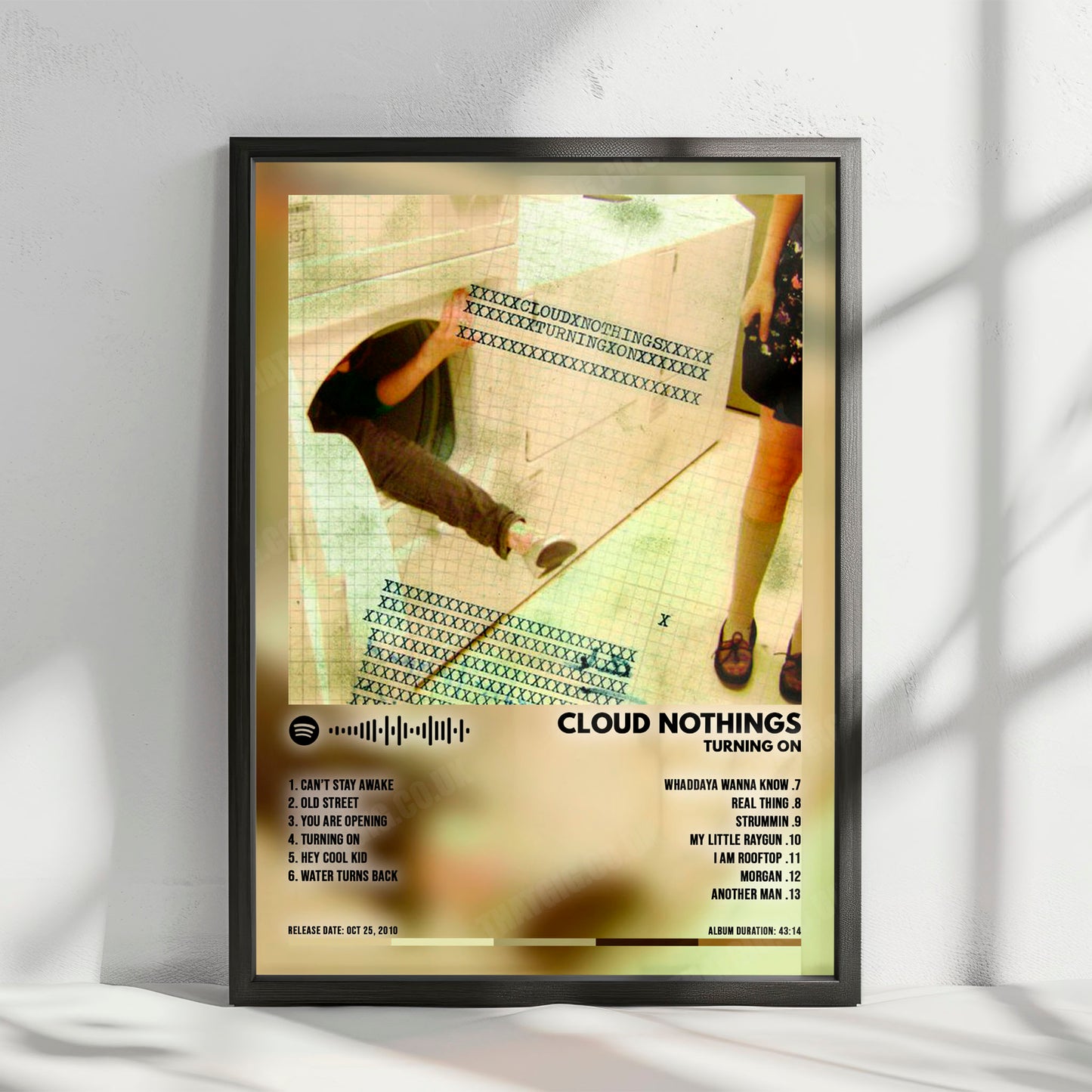 Cloud Nothings "Turning On" Album Cover Poster - with Complete Tracklist