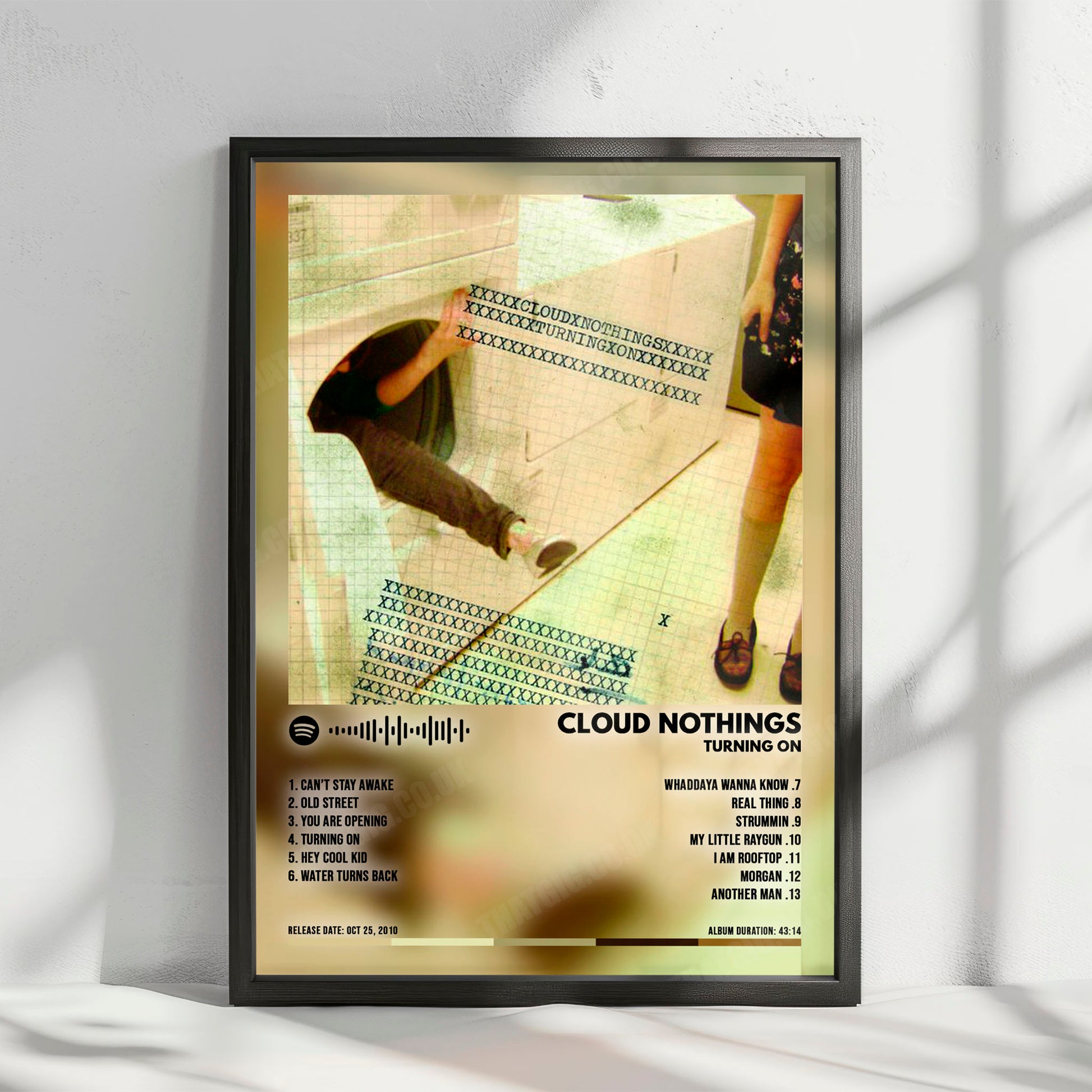 Cloud Nothings "Turning On" Album Cover Poster - with Complete Tracklist