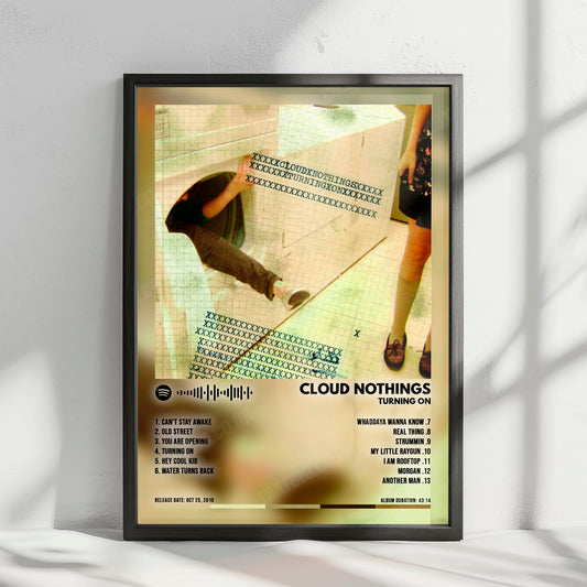 Cloud Nothings "Turning On" Album Cover Poster - with Complete Tracklist