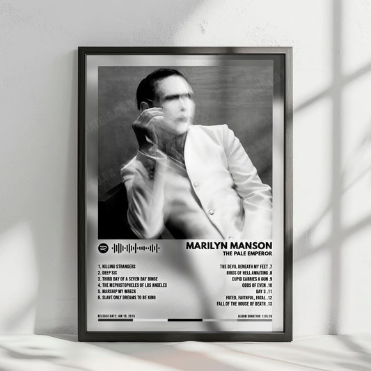 Marilyn Manson "The Pale Emperor" Album Cover Poster - with Complete Tracklist