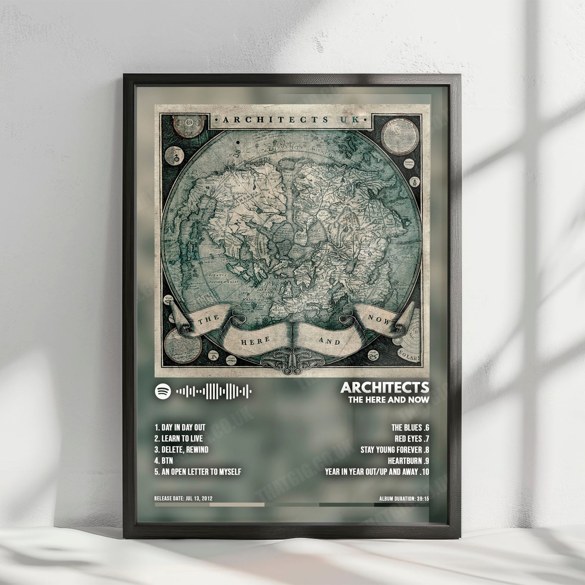 Architects "The Here and Now" Album Cover Poster - with Complete Tracklist