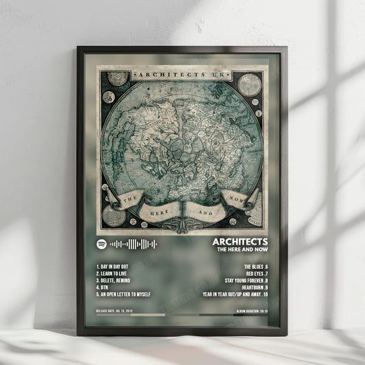 Architects "The Here and Now" Album Cover Poster - with Complete Tracklist