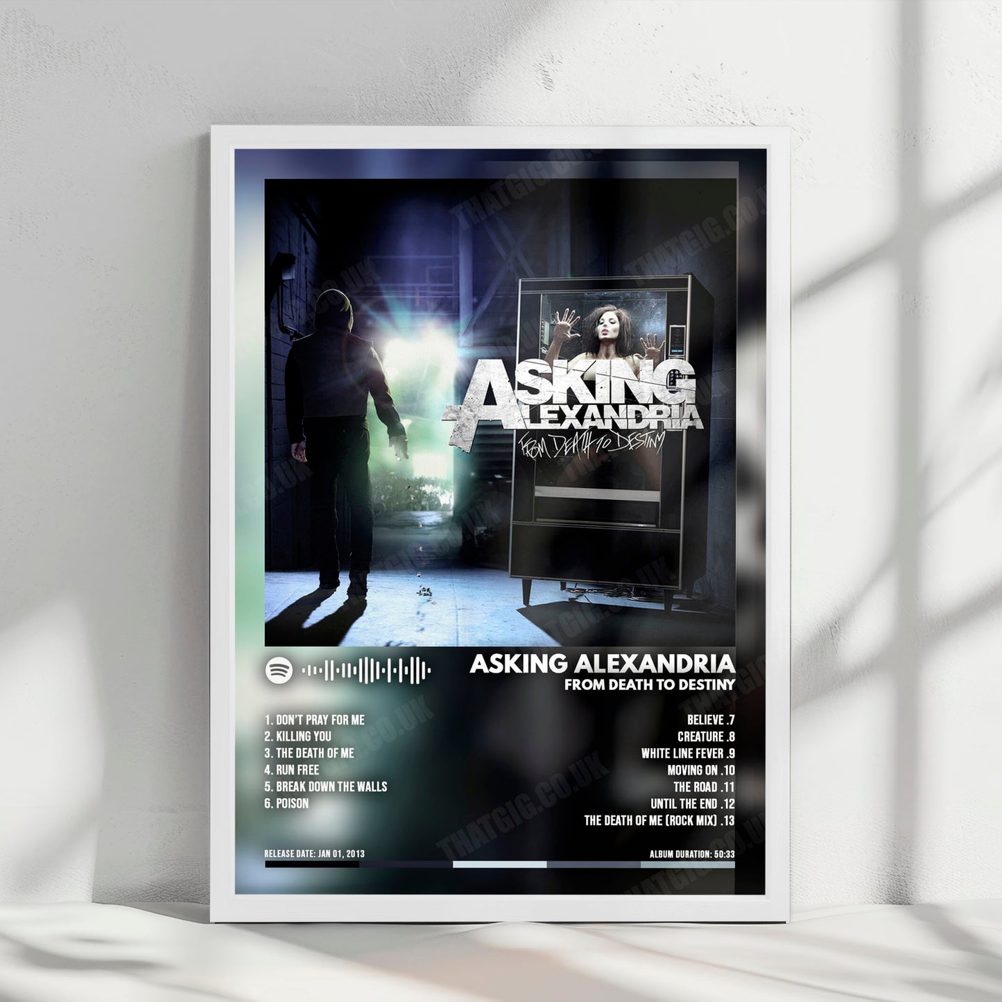 Asking Alexandria "From Death to Destiny" Album Cover Poster - with Complete Tracklist