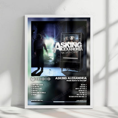 Asking Alexandria "From Death to Destiny" Album Cover Poster - with Complete Tracklist