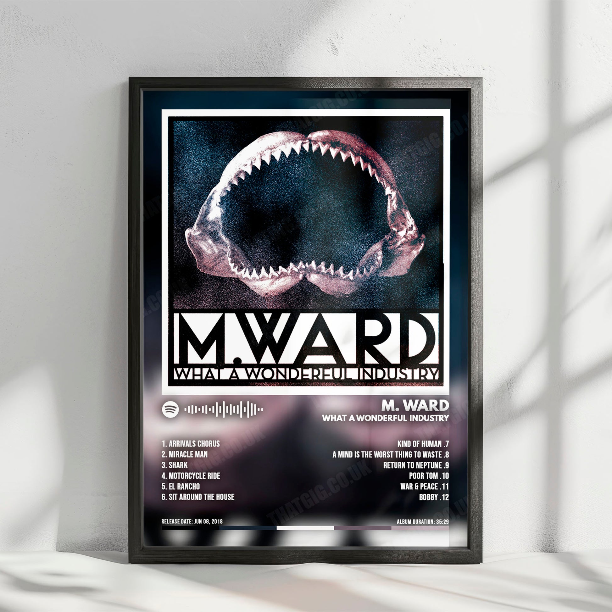 M. Ward "What a Wonderful Industry" Album Cover Poster - with Complete Tracklist