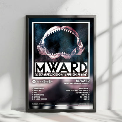 M. Ward "What a Wonderful Industry" Album Cover Poster - with Complete Tracklist