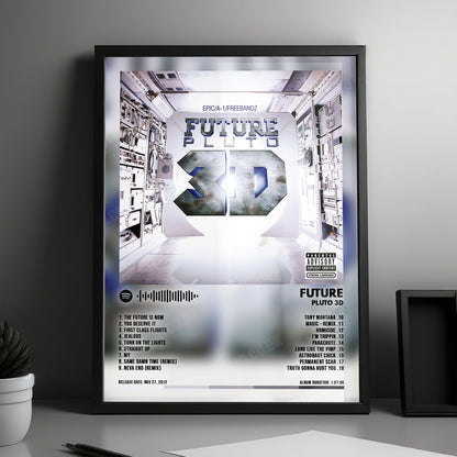 Future "Pluto 3D" Album Cover Poster - with Complete Tracklist