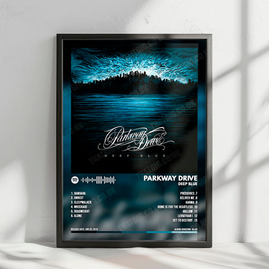 Parkway Drive "Deep Blue" Album Cover Poster - with Complete Tracklist