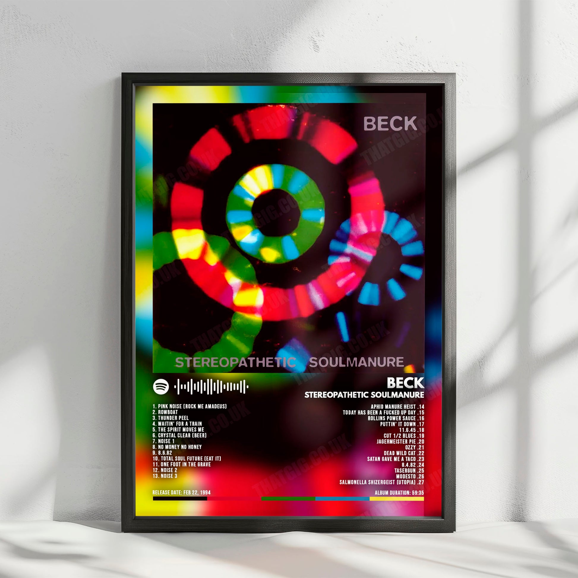 Beck "Stereopathetic Soulmanure" Album Cover Poster - with Complete Tracklist