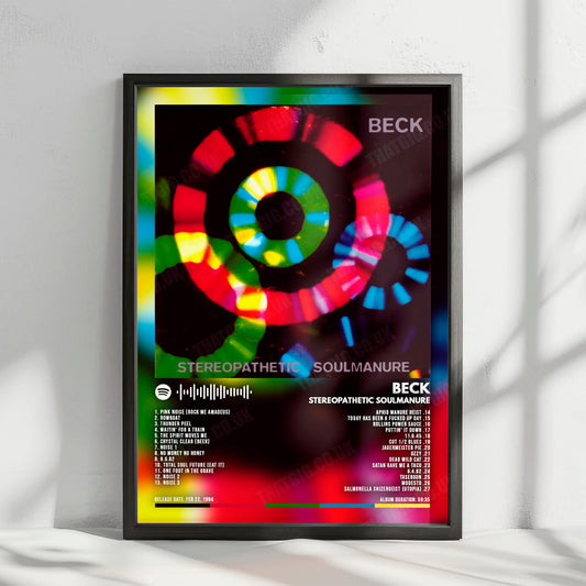 Beck "Stereopathetic Soulmanure" Album Cover Poster - with Complete Tracklist