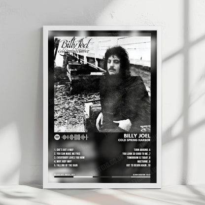 Billy Joel "Cold Spring Harbor" Album Cover Poster - with Complete Tracklist